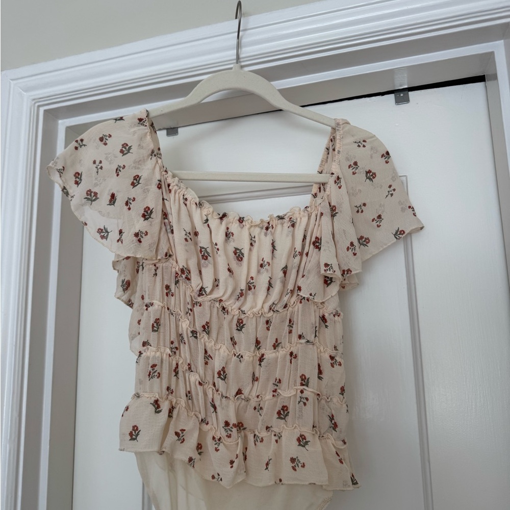 Free People floral bodysuit